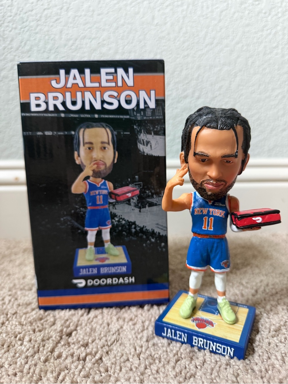 Jalen Brunson New York Knicks Bobblehead with Doordash Prop
